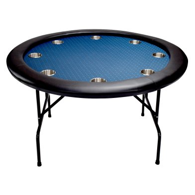 NORTH Texas Pokertafel Blauw Rond 8 Personen