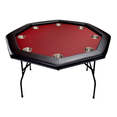 NORTH Octagon Pokertafel Rood 8 Personen