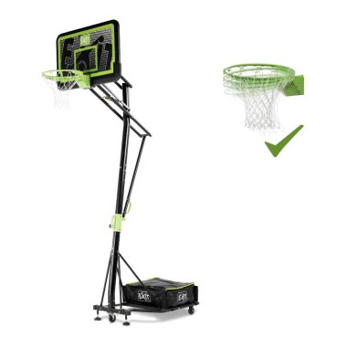 EXIT Galaxy verplaatsbaar basketbalbord op wielen met dunkring - black edition