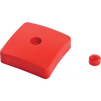 Kunststof afdekdop voor palen - vierkant 90 mm - rood
