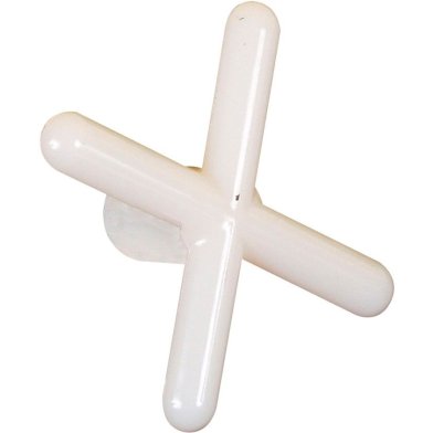 Keusteun kruis wit plastic