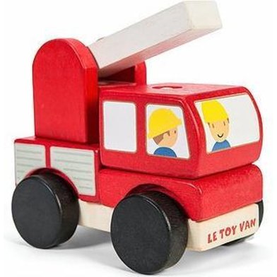 Le Toy Van Stapelset Voertuigen Rood - Hout