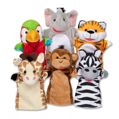 Melissa And Doug Safari Hands Animal Puppets