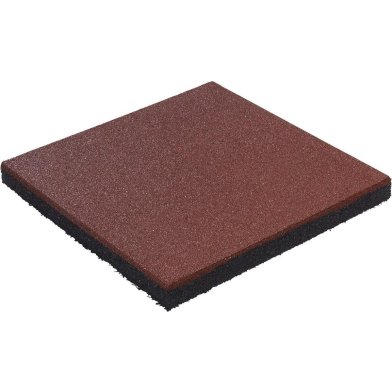 Rubberen Tegel 50x50x4,5cm Rood