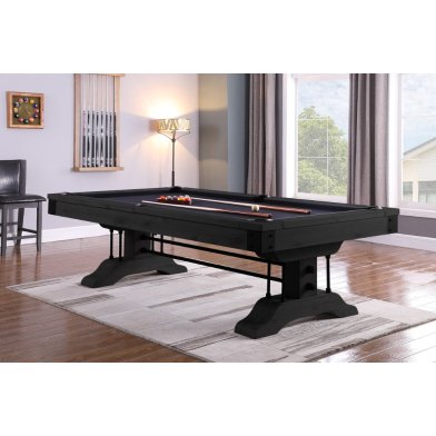TopTable Lexor Pooltafel Industrial Black-Oak 8FT