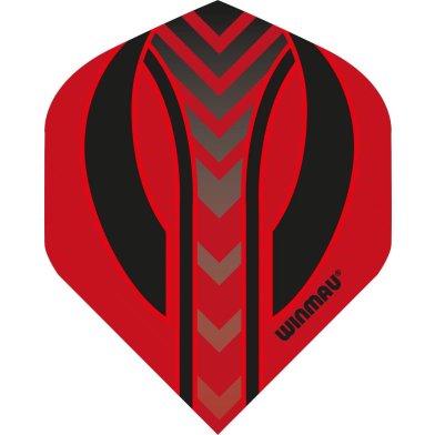 Winmau Mega Standaard Rood en Zwart Flights