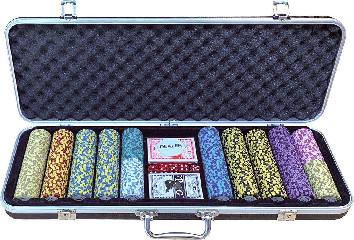 Pokerset DLX 500 Clay Chips 13.5gr Value