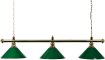 Biljartlamp pool met drie kappen Groen miniatuur