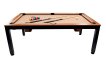 NORTH Essence Pooltafel/Eettafel Zwart/Walnut 7FT miniatuur
