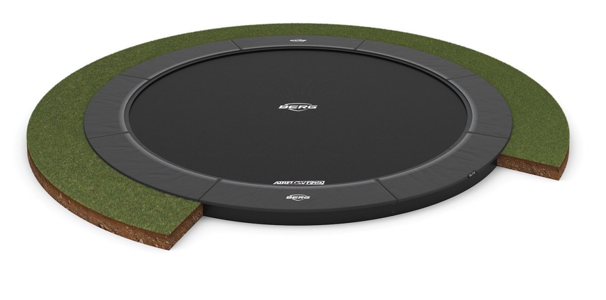 BERG Elite FlatGround Trampoline 430 Grijs AirFlow Pro