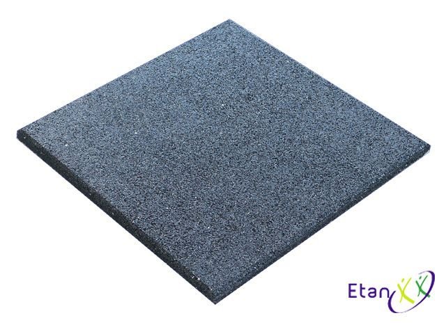 Etan Veiligheids Rubber Tegel Zwart - 50 x 50 cm