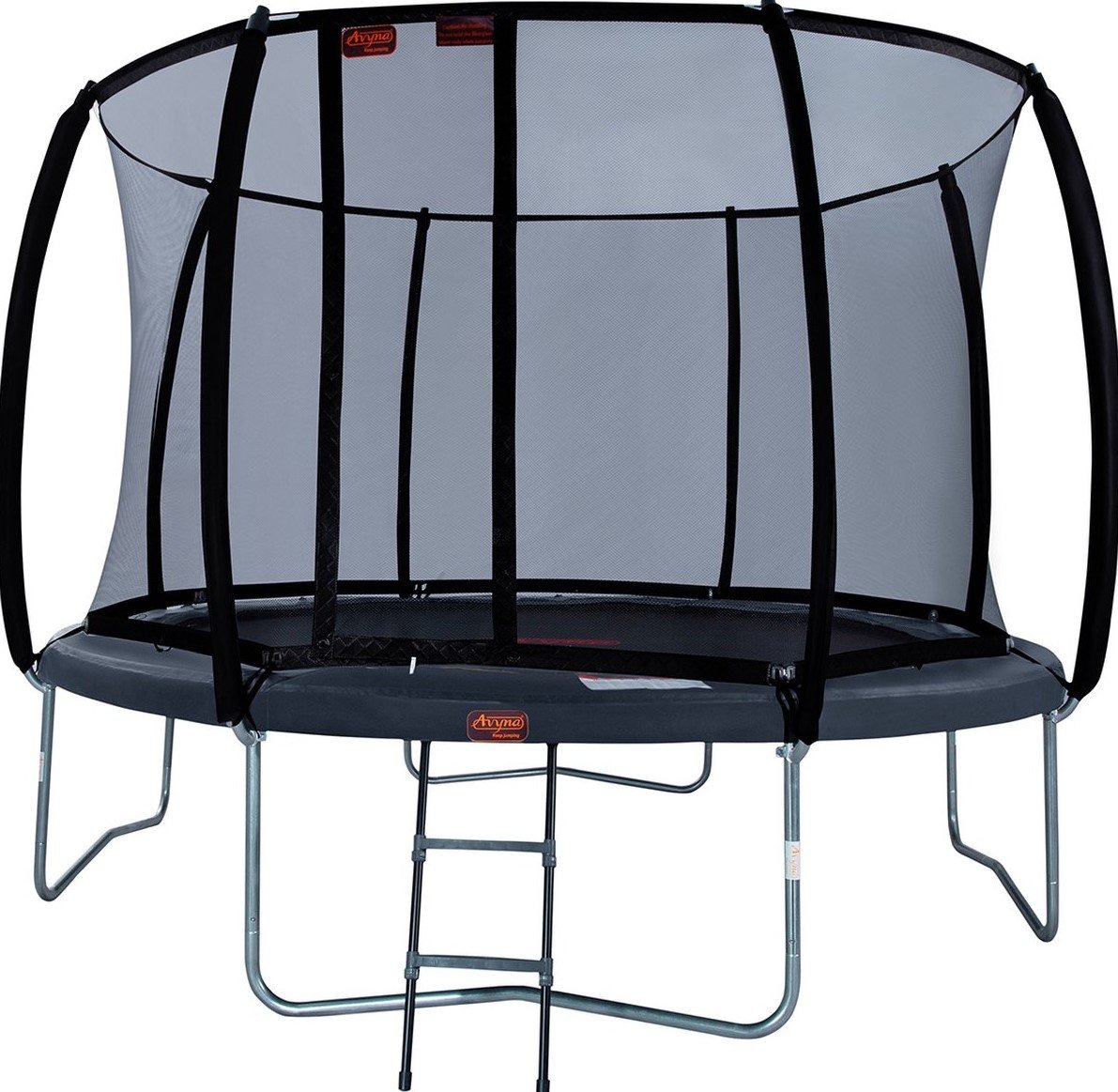 Avyna Pro-Line trampoline 14 Ø430 met Royal Class Veiligheidsnet & gratis trapje - HD Plus trampoline rand - Grijs