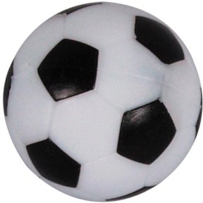 Tafelvoetbal voetballetjes zwart/wit met profiel