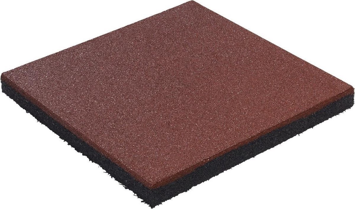 Rubberen Tegel 50x50x4,5cm Rood