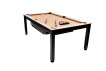 NORTH Essence Pooltafel/Eettafel Zwart/Eik 7FT miniatuur