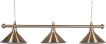 Biljartlamp pool met drie kappen Brushed Copper miniatuur